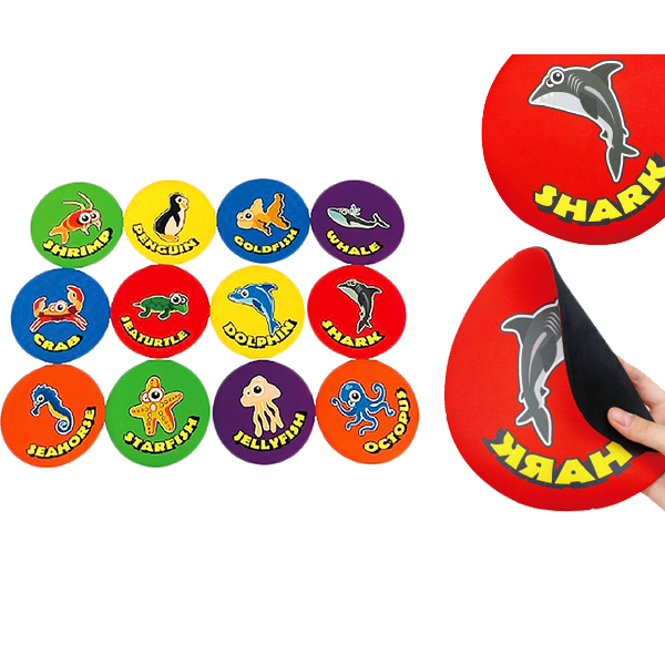 12pc Marine Life Spot Markers Set