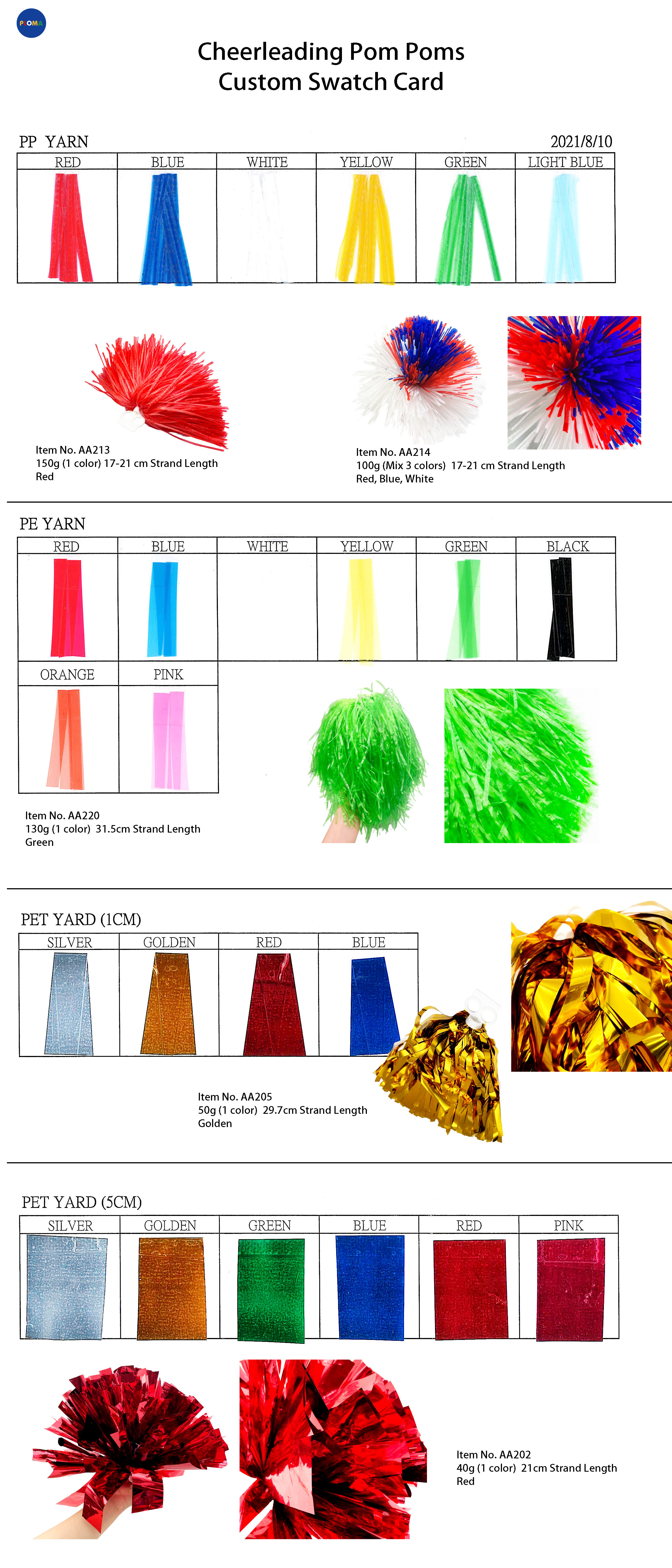150g Stiff 17cm Cheer Pom Ball