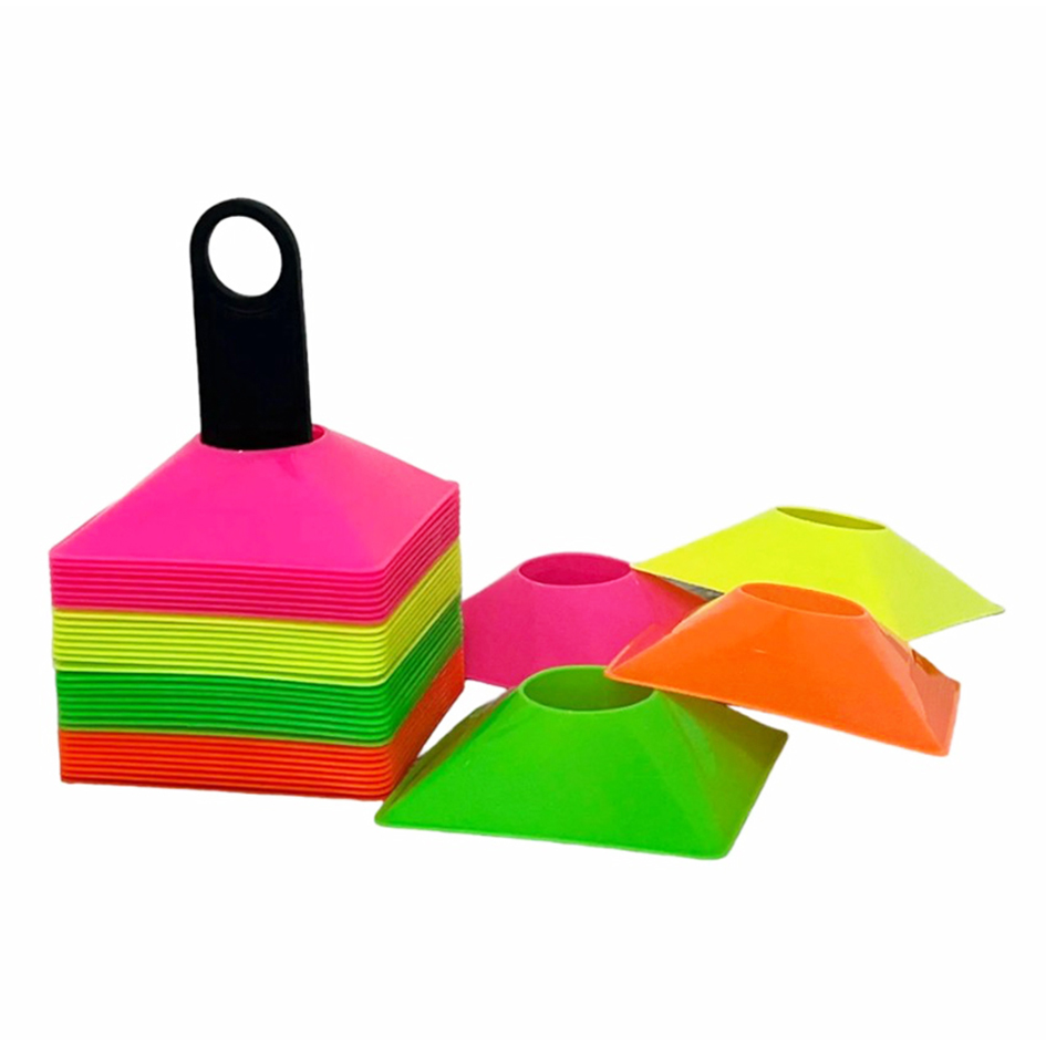 40Pcs 12cm Mini Square Cones with A Holder Set