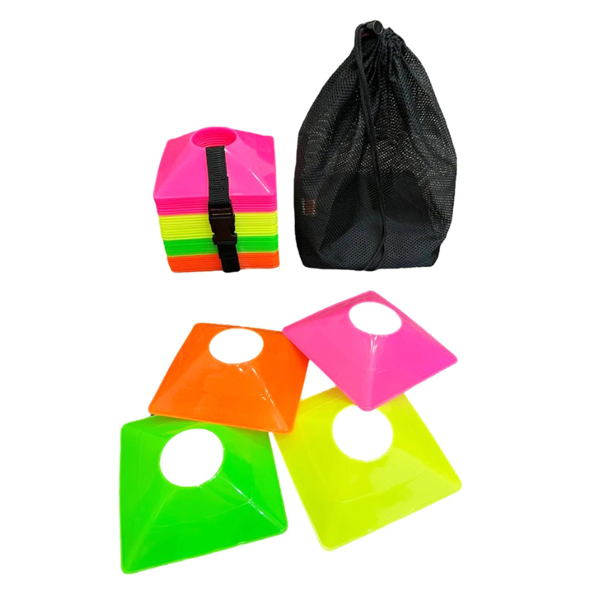 40Pcs 12cm Mini Square Cones with A Holder Set