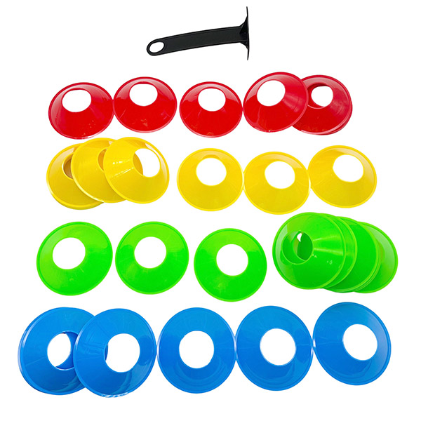 40Pcs 12cm Mini Disc Cones with A Holder Set