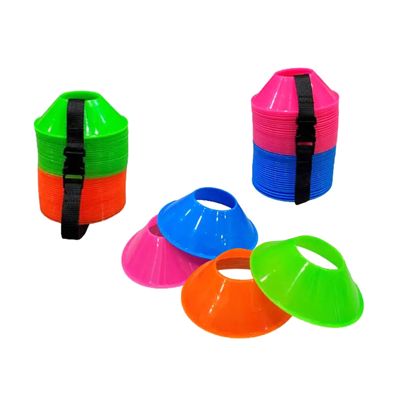 50Pcs 12cm Mini Disc Cones with A Strap Set