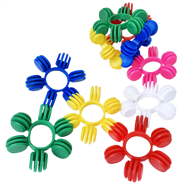 80 Pcs 6cm Soft Flower Building Blocks