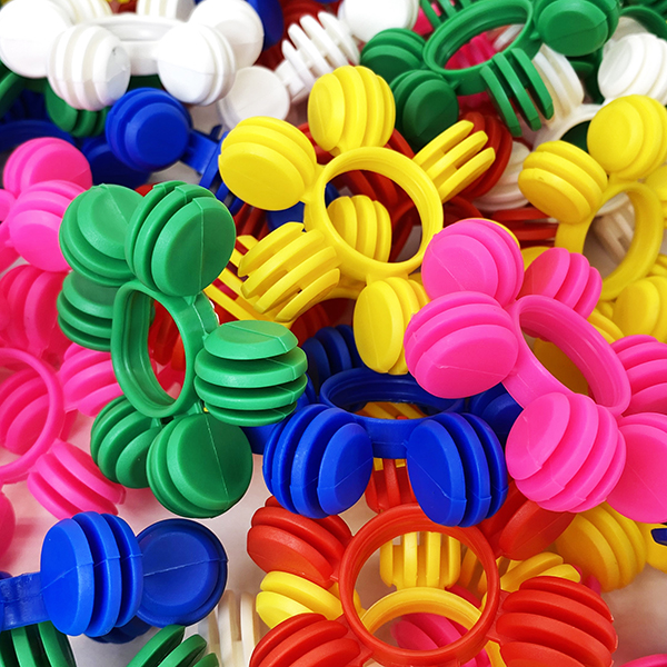 80 Pcs 6cm Soft Flower Building Blocks