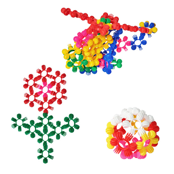 80 Pcs 6cm Soft Flower Building Blocks