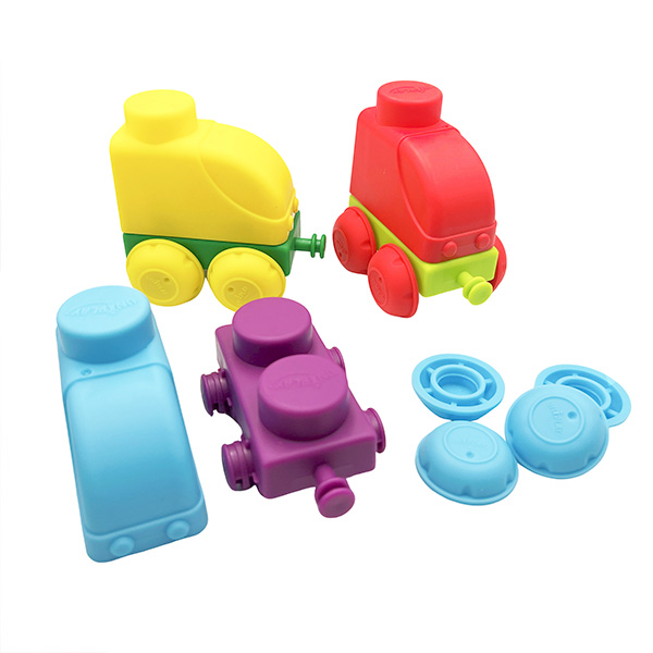 4Pcs Large Soft Cars Building Blocks Kid Toy Kit