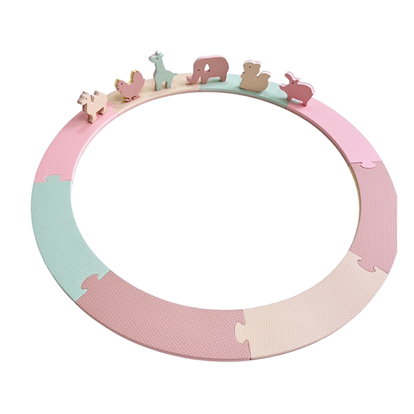 14 Pcs Track Animal Building Foam Blocks Set