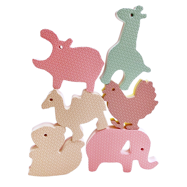 14 Pcs Track Animal Building Foam Blocks Set