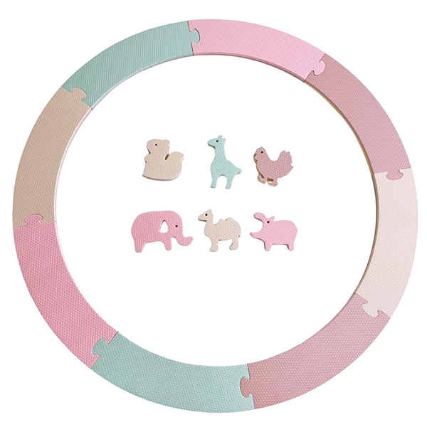 14 Pcs Track Animal Building Foam Blocks Set