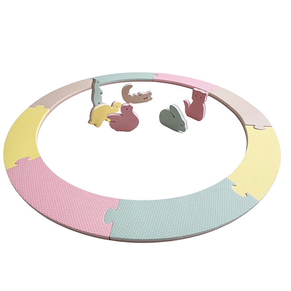 14 Pcs Track Animal Building Foam Blocks Set