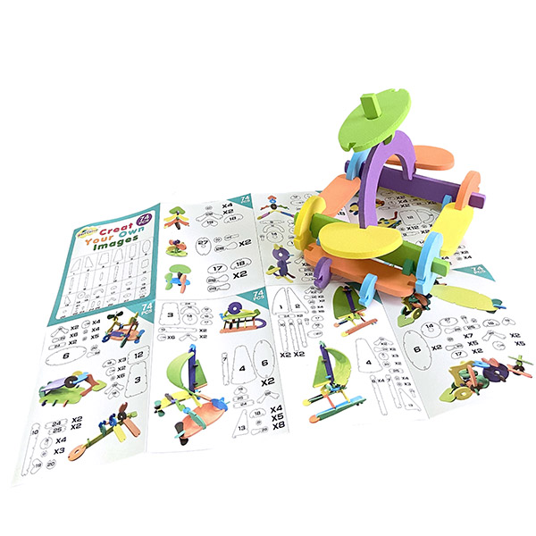 74 Pcs STEAM Creative Foam Building Blocks Set