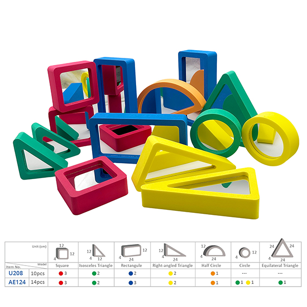 10 Pcs 4cmT Mirror Childrens Foam Building Blocks