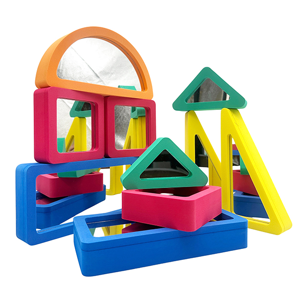 10 Pcs 4cmT Mirror Childrens Foam Building Blocks