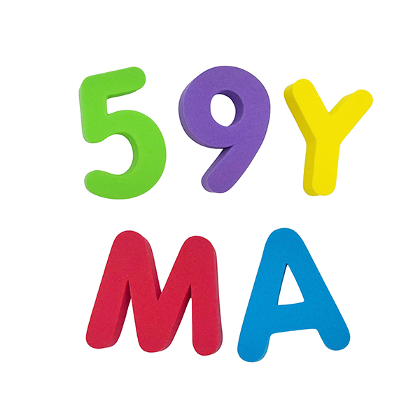 130 Pcs Foam Number & Uppercase Letter Set