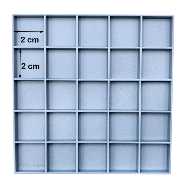 Tablero de cuadrícula matemática de plástico de 2 cm