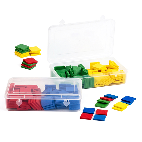 1 inch Matte Plastic Square Tiles Math (200pcs)