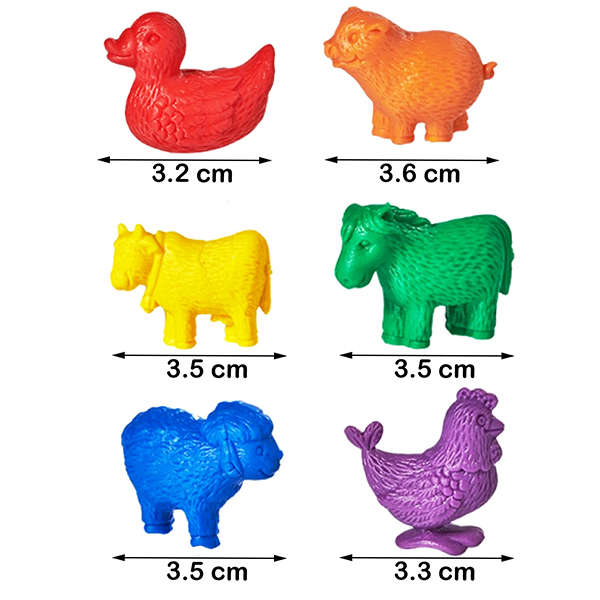 Baby Farm Soft Plastic Animals Counters 