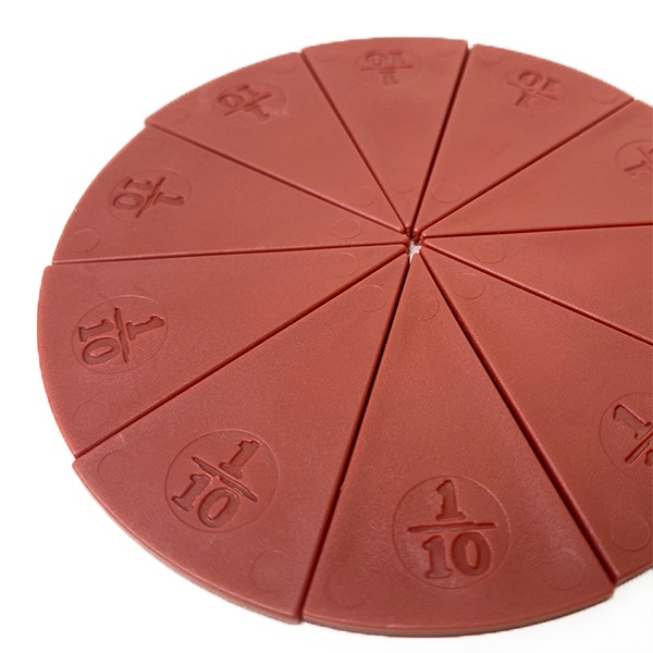 Soft Plastic Fraction Circle, Set of 9 Circles