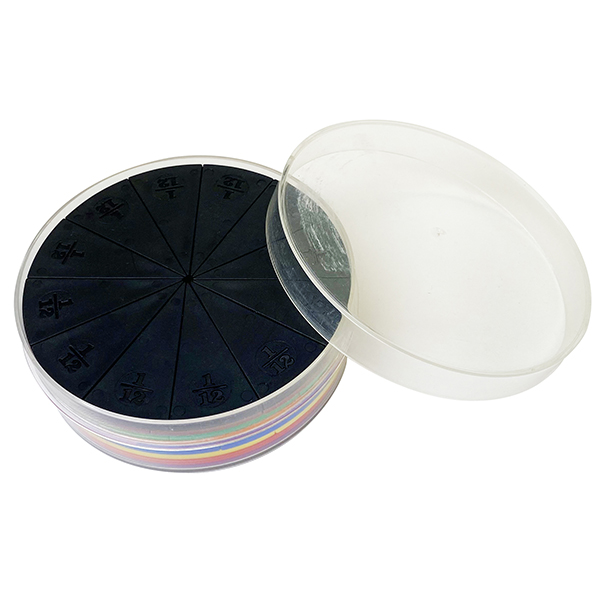 Soft Plastic Fraction Circle, Set of 9 Circles