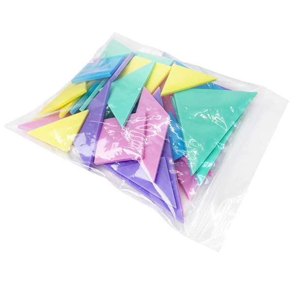 35 PCS Pastel Plastic Tangram Pieces