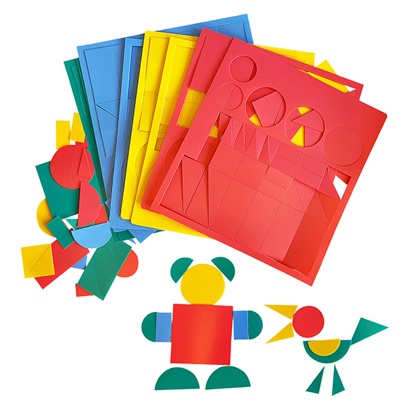 248 Pcs PP Flat Geometric Shapes Kit 