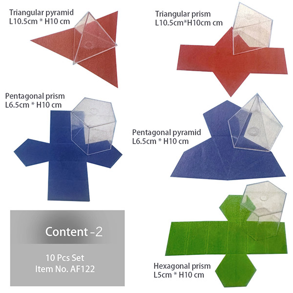 10 cm 2D/3D Folding Geo Shapes (10pcs)