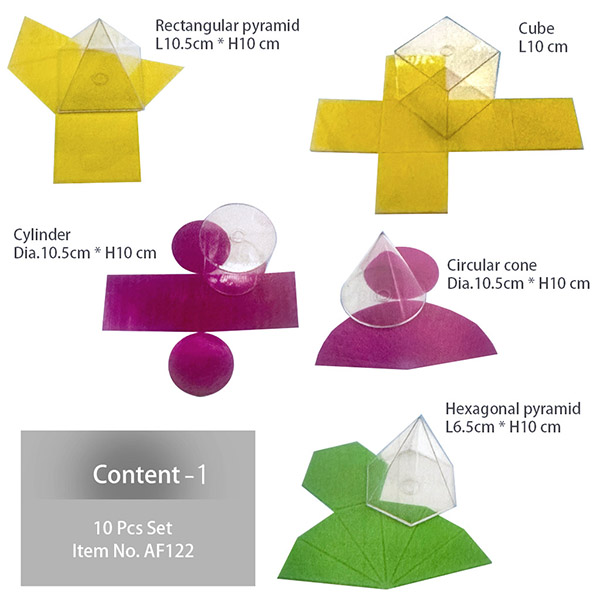 10 cm 2D/3D Folding Geo Shapes (10pcs)
