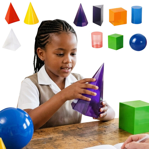 10 Pcs 20cm Jumbo 3D Geometry Shapes