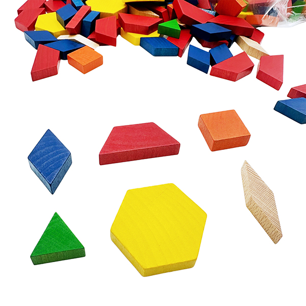 250 Pcs Wooden Pattern Blocks Set