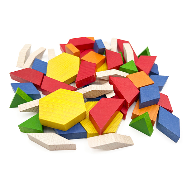 250 Pcs Wooden Pattern Blocks Set