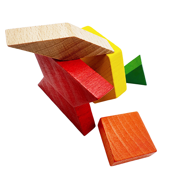 250 Pcs Wooden Pattern Blocks Set