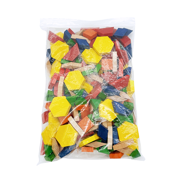 250 Pcs Wooden Pattern Blocks Set