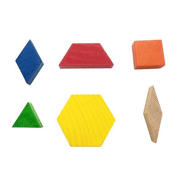 250 Pcs Wooden Pattern Blocks Set