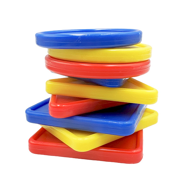 81Pcs Lacing Geo Button (3 shapes, 3 colors)