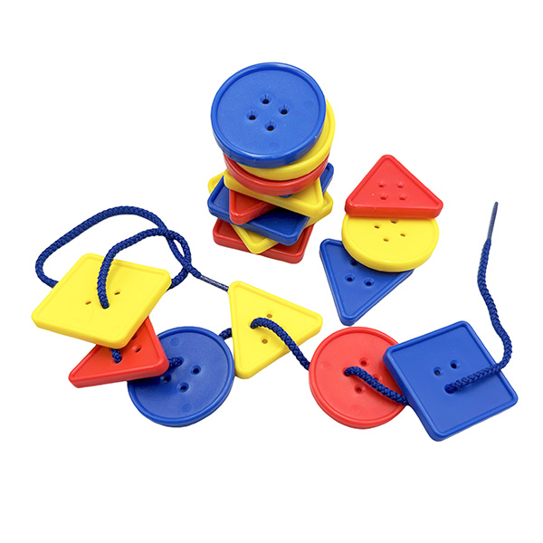 81Pcs Lacing Geo Button (3 shapes, 3 colors)