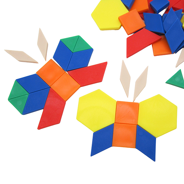 250 Pcs 5mmT Plastic Pattern Blocks Set