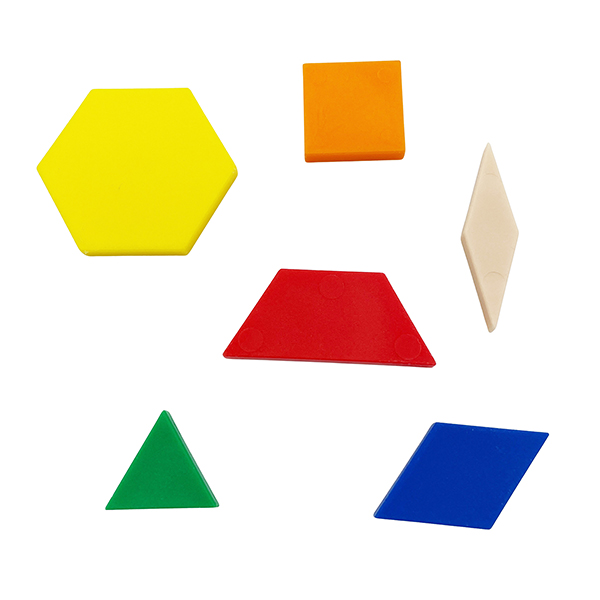 250 Pcs 5mmT Plastic Pattern Blocks Set