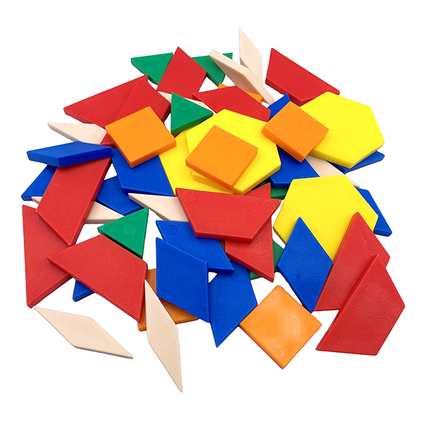 250 Pcs 5mmT Plastic Pattern Blocks Set