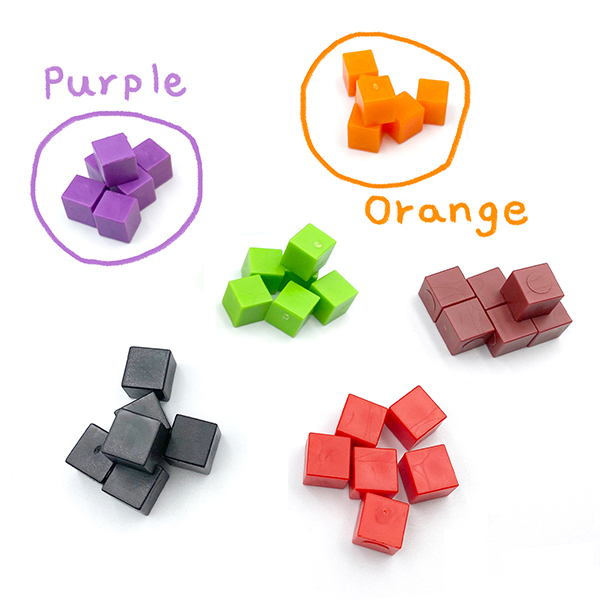 1cm 1g Solid Math Cubes Set