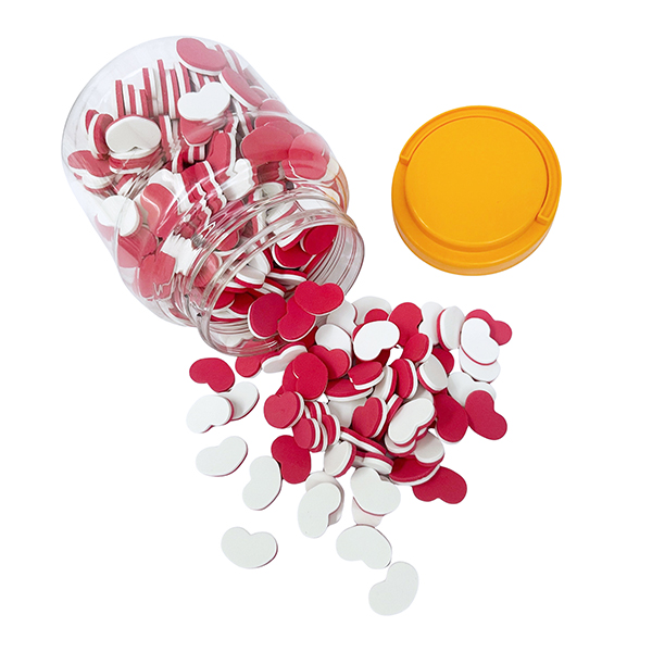 300Pcs Foam Two-sided Heart Counters