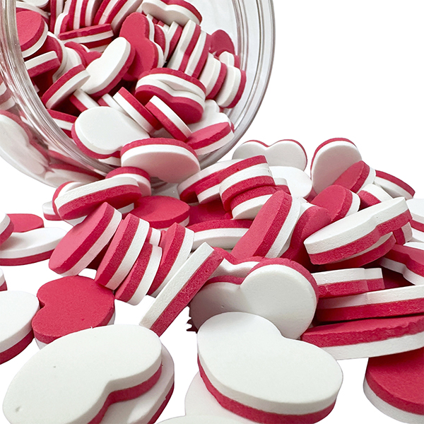 300Pcs Foam Two-sided Heart Counters