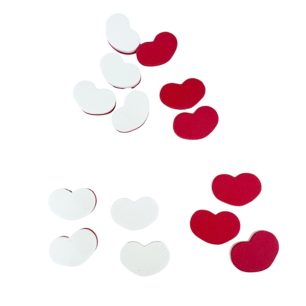 300Pcs Foam Two-sided Heart Counters