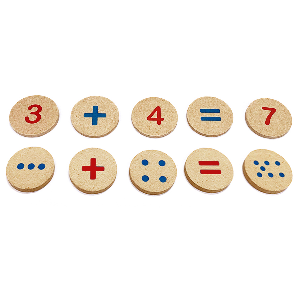 26Pcs Doule-Sided Number & Dot Math Set
