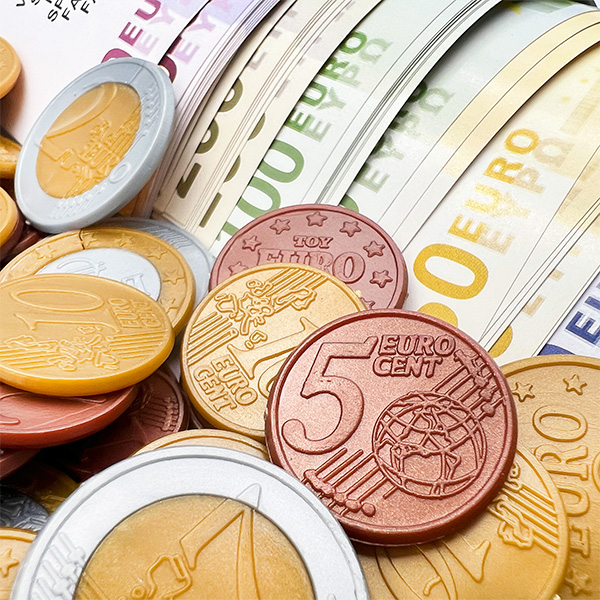 190Pcs Euro Pretend Money Set