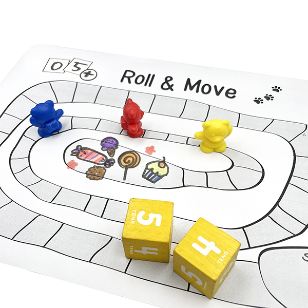 100 Pcs 0~5 Tens Math Games Dice Set