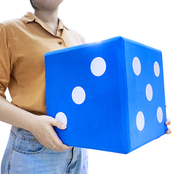 Large D6 Hallow EVA Foam Dice, 30cm