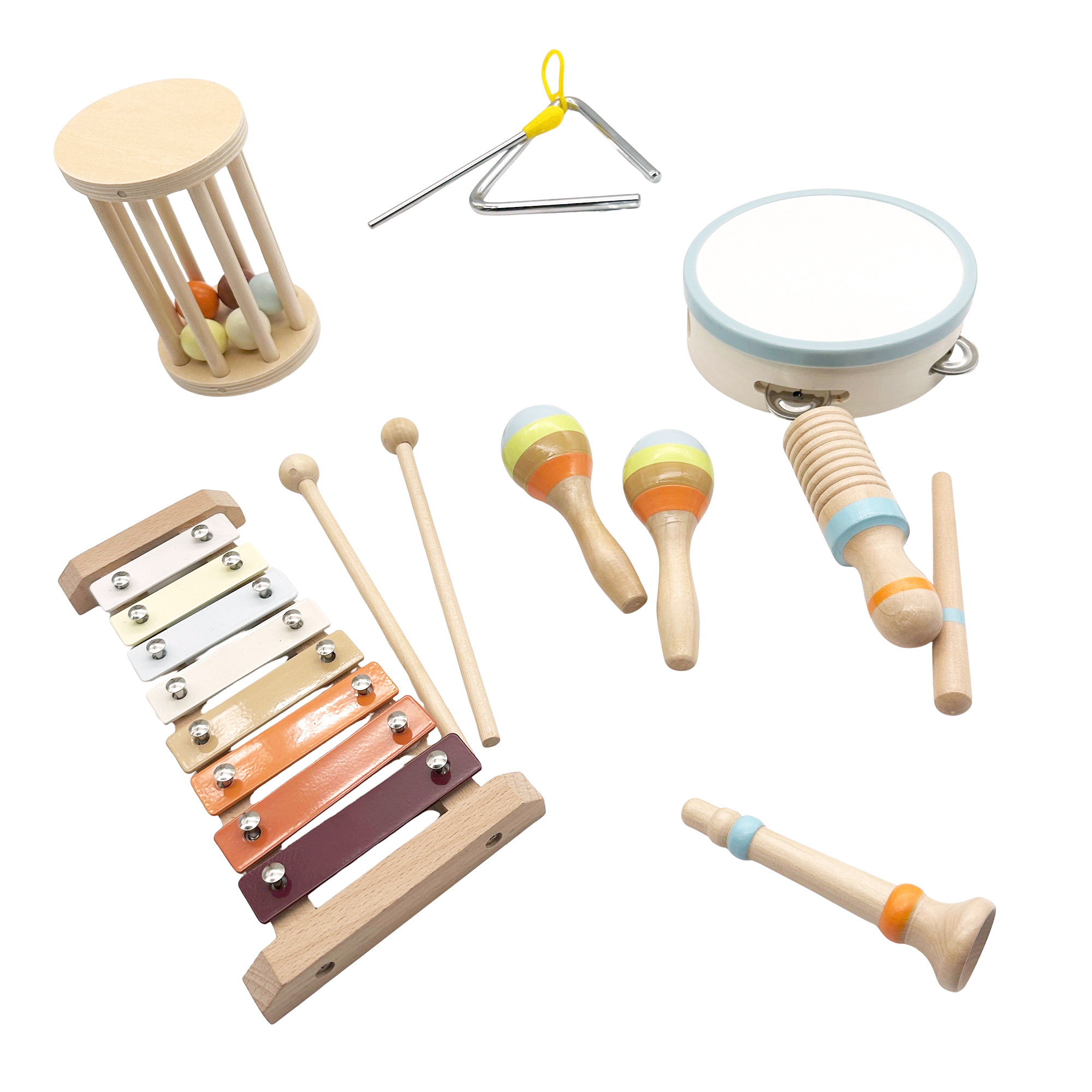 Wooden Musical Instruments Set