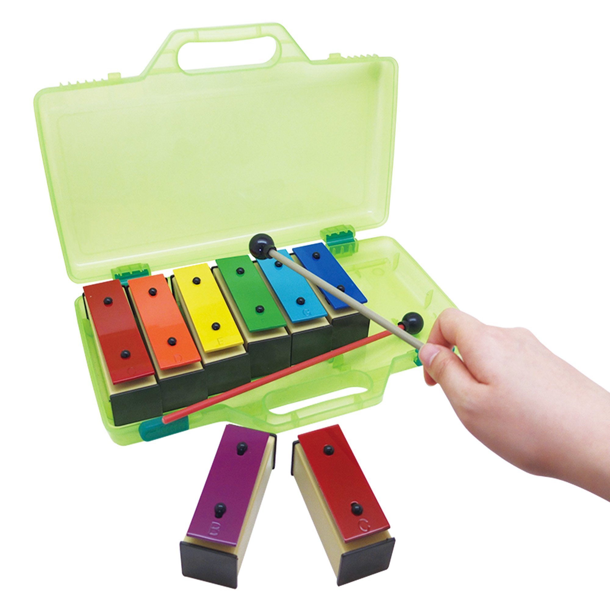8 Notes Xylophone Musical Instrument (2 mallets, plastic case)
