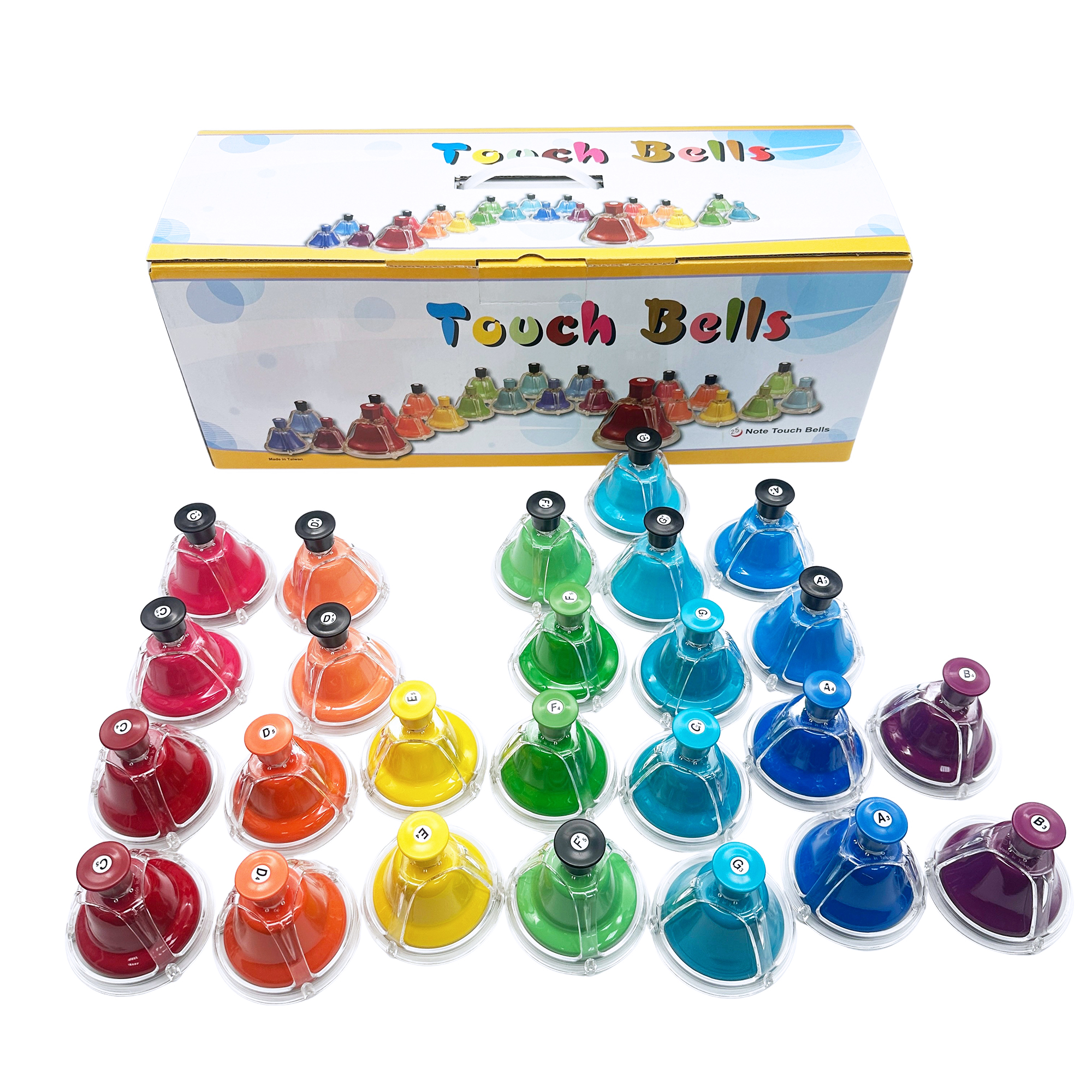 25 Tones Rainbow Kid Table Bell Set