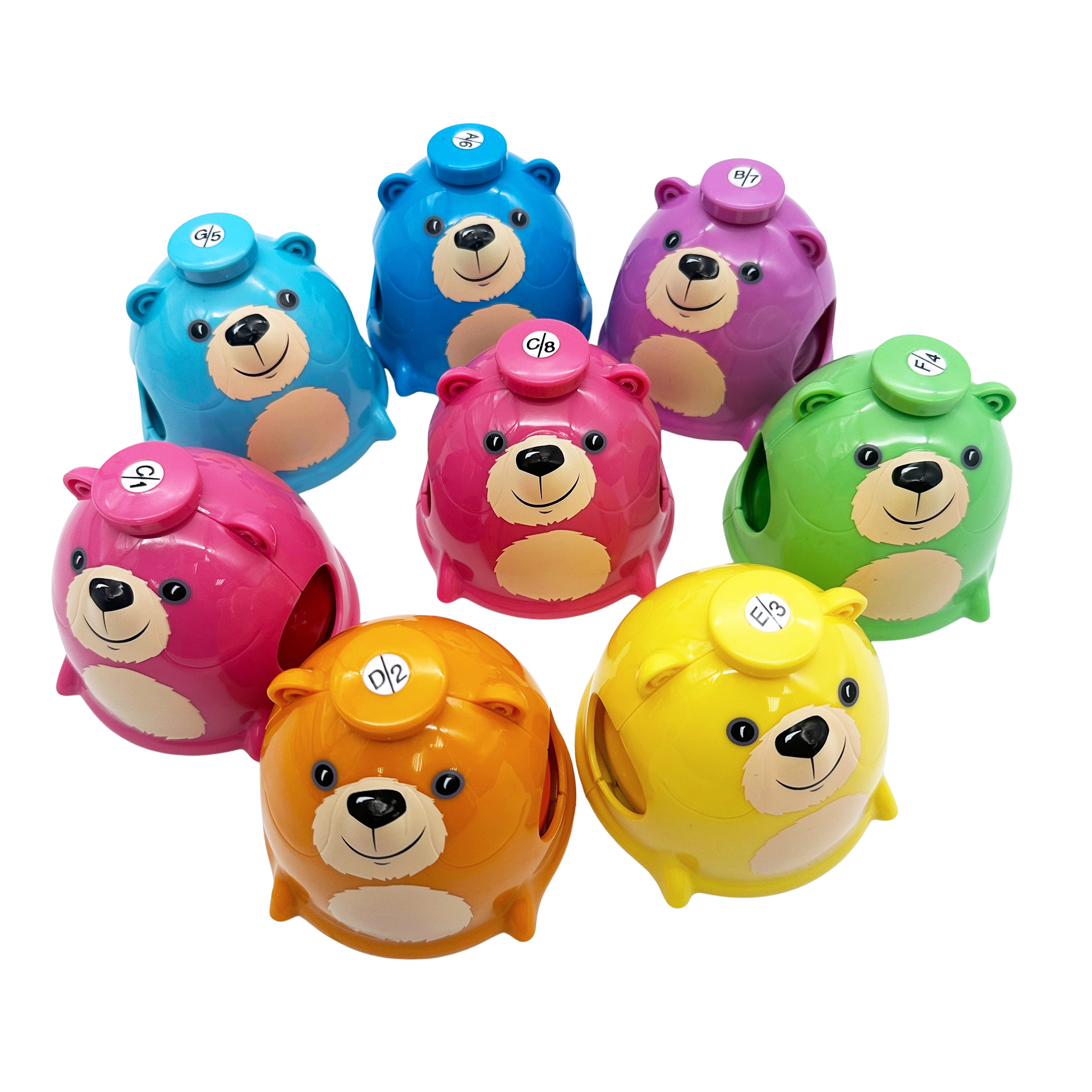 8 Tones Rainbow Bear Kid Table Bell Set